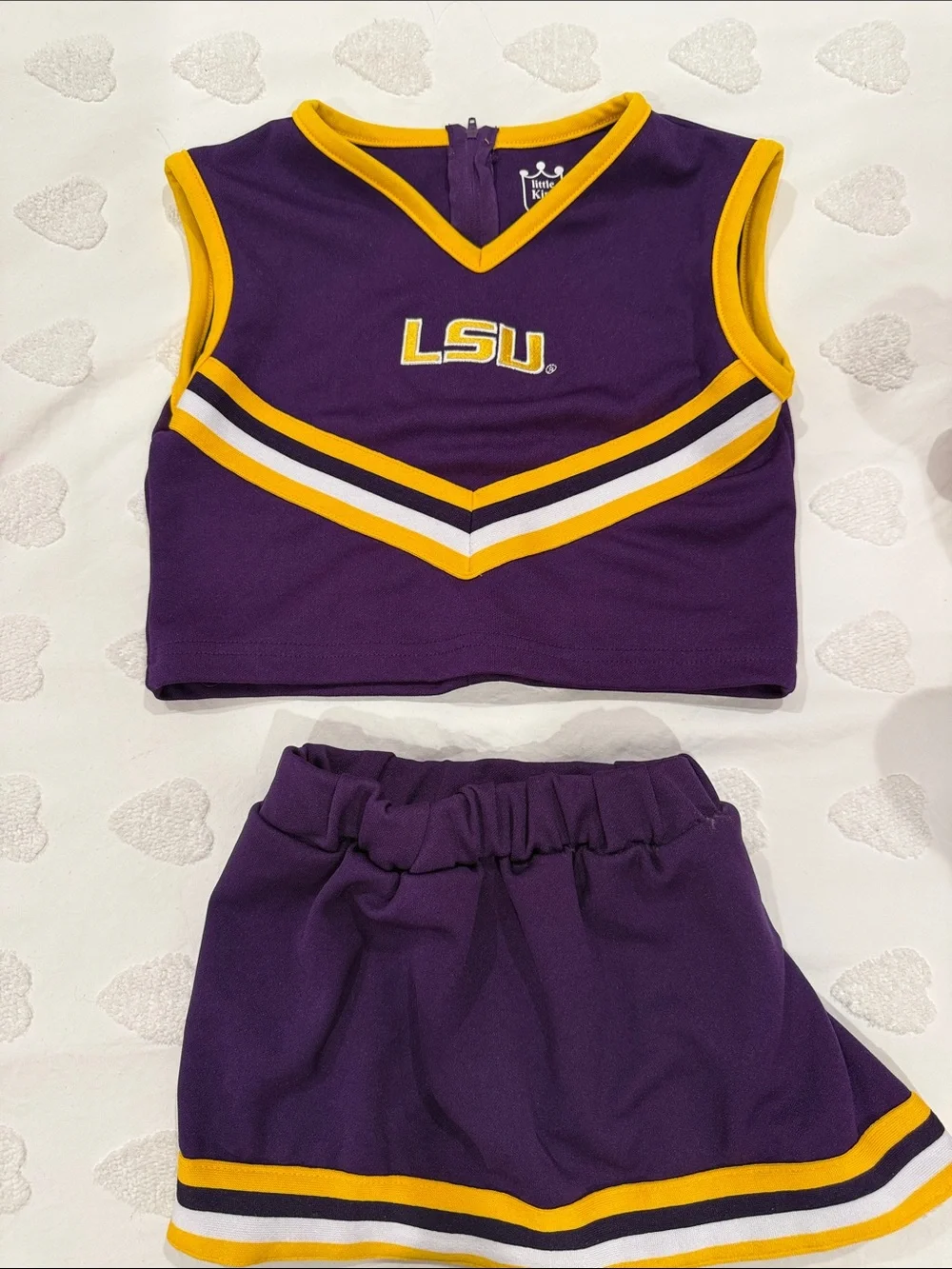 LSU Tigers Girls Toddler Two-Piece Cheer Set - Purple